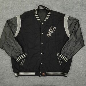 San Antonio Spurs Jacket Mens 6X Black NBA Basketball Reversible JH Design